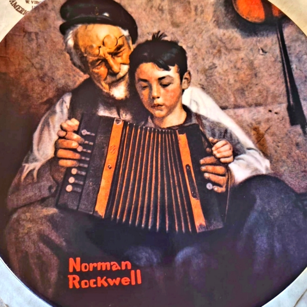 Authentic Norman Rockwell Vintage Collector Plate 8.25"
